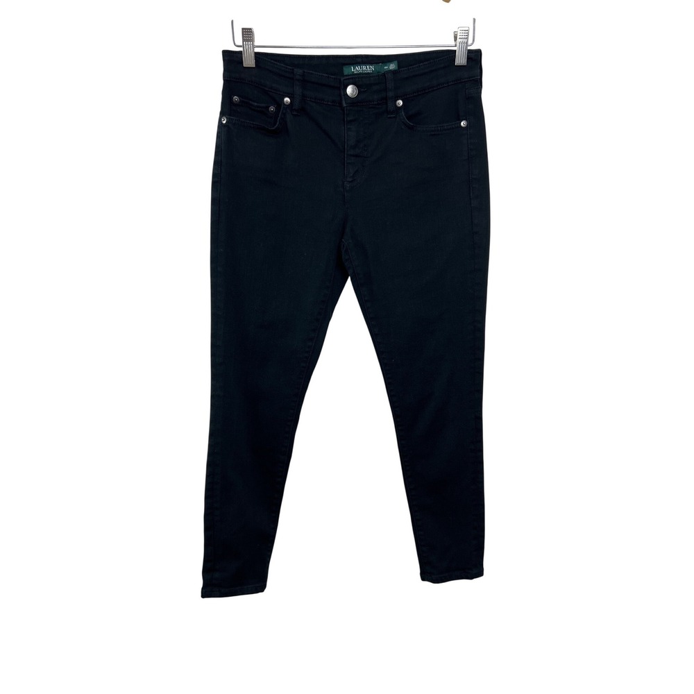 Lauren Ralph Lauren Black Skinny Jeans Women's Size 4 Petite Stretch Denim D16